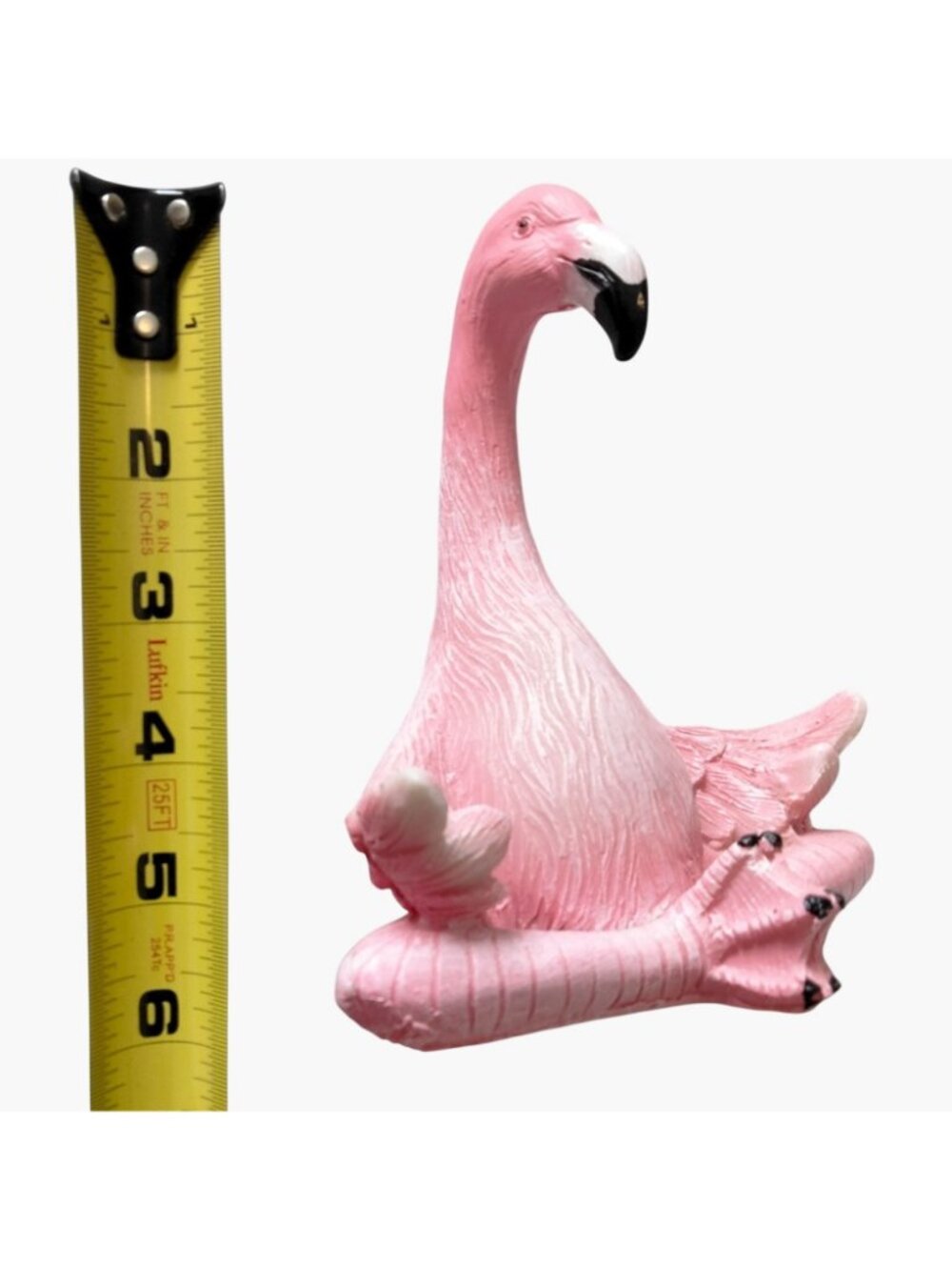 Pink Flamingo Figurine Seated Yoga Lotus Pose Figurine - Picture 10 of 10